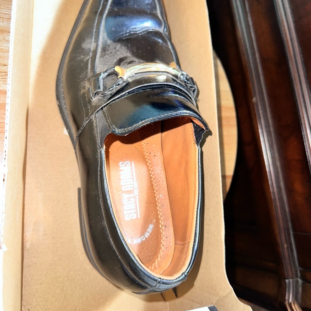 Stacy Adams Black Leather Loafers
